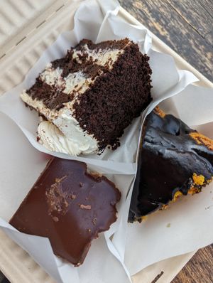 cake haul - black forest, Brazilian carrot, tiramisu slice at Gloria in Brunswick