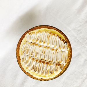 Passion fruit tart with Italian vegan meringue  at Baja Wegańska Cukiernia in Warsaw