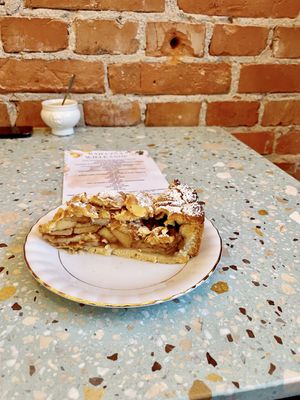 Apple almond pie  at Baja Wegańska Cukiernia in Warsaw