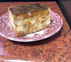 Delicious tofu cheesecake   at Baja Wegańska Cukiernia in Warsaw