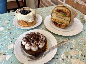 Three food items😉 at Baja Wegańska Cukiernia in Warsaw