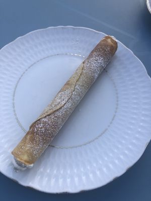 Roll filled with cream  at Baja Wegańska Cukiernia in Warsaw