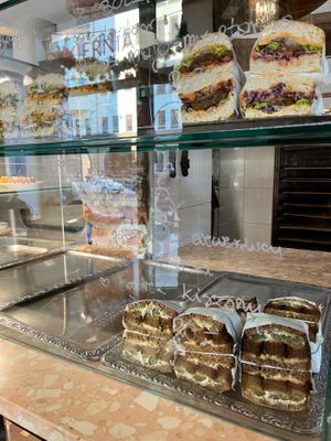 Selection of savoury sandwiches. at Baja Wegańska Cukiernia in Warsaw