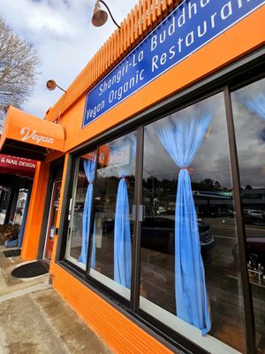 Outside at Shangri-la Buddha in Albany