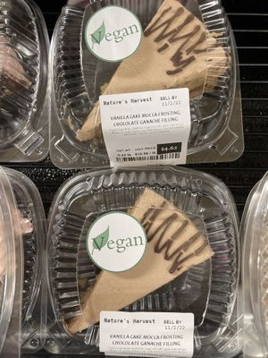 vegan vanilla mocha cake  at Nature's Harvest in Poughkeepsie