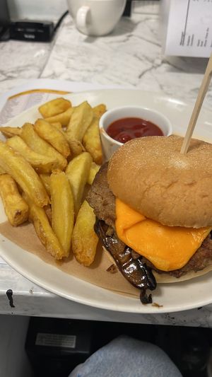 Vegan burger   at Dockside in Wellington