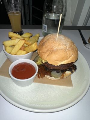 Soy burger  at Dockside in Wellington