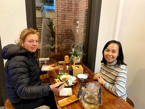 she said: the food here very well, and cheap  at Tinh Quan in Da Nang