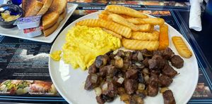 "Steak and eggs” at Black & Blue Diner in Las Vegas