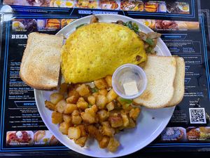 Vegan omelette   at Black & Blue Diner in Las Vegas