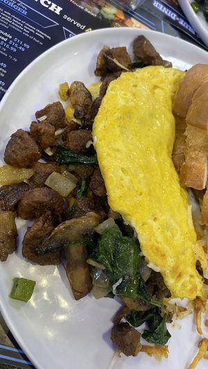 Vegan Steak Omelette   at Black & Blue Diner in Las Vegas