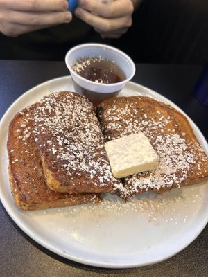 Vegan French toast with jackpot breakfast  at Black & Blue Diner in Las Vegas