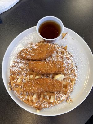 Vegan Chicken waffles  at Black & Blue Diner in Las Vegas