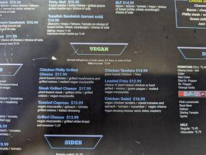 Menu at Black & Blue Diner in Las Vegas