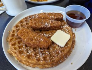 Chicken and waffles at Black & Blue Diner in Las Vegas
