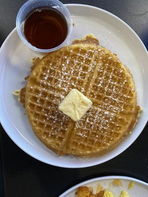 Vegan waffle that comes with the Jackpot Breakfast.   at Black & Blue Diner in Las Vegas