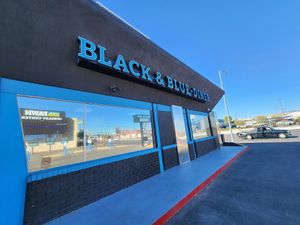 Restaurant building at Black & Blue Diner in Las Vegas