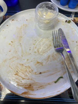 This photo tells it all! 🤠🤠🤠  at Black & Blue Diner in Las Vegas