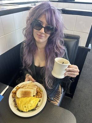 My lovely wife got the same thing as me because it was soooo good  at Black & Blue Diner in Las Vegas