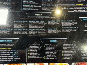 Vegan breakfast options  at Black & Blue Diner in Las Vegas