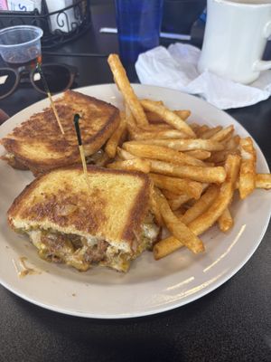 Grilled streak sandwich   at Black & Blue Diner in Las Vegas