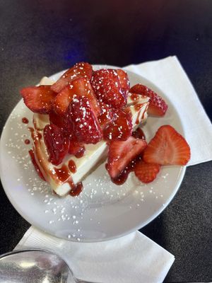 Strawberry cheesecake   at Black & Blue Diner in Las Vegas