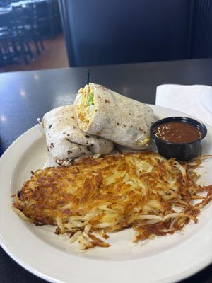 Breakfast Burrito with hash   at Black & Blue Diner in Las Vegas