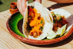 Plant-based tacos! at Lick It Up - 6th St in Austin