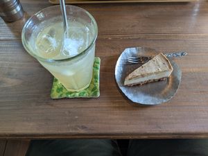 Dessert and drink at Fuku Mame in Nanjo