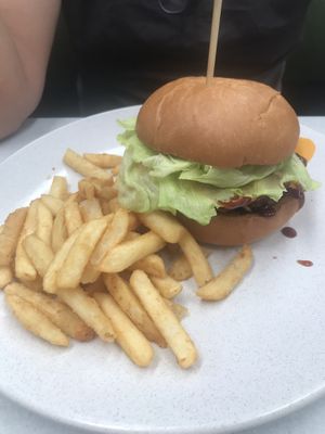 Vegan burger   at Slipstream Brewing Company in Yeerongpilly
