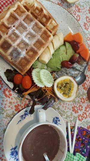 Vegan waffles  #Veganuary at Vlodge Vegan Hotel in Chiang Mai