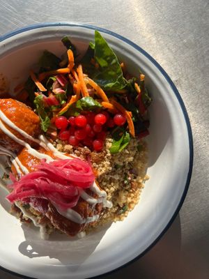 Vegan Moroccan falafels  at Biffen's Kitchen in Croyode