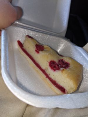 Frangipan tart at Milton Chippy in Stoke-on-trent