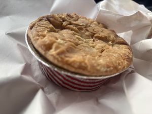 Steak and onion pie   at Milton Chippy in Stoke-on-trent