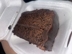 Chocolate fudge cake   at Milton Chippy in Stoke-on-trent