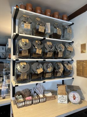 All the beans   at New Roots Coffeehouse in Greece