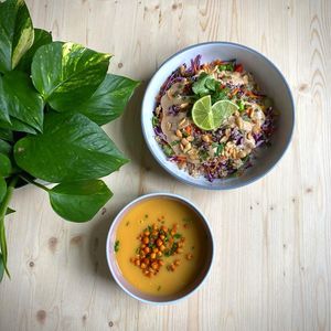 Peanut and quinoa salad at VegStyle Bistro in Lucenec