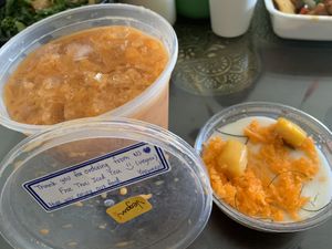 Iced tea and mango sticky rice  at Yaowarat in Toronto