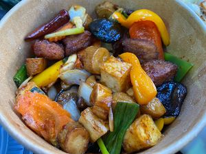Stir fried cashew nuts and chicken  at Yaowarat in Toronto