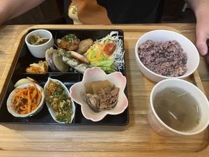 11 herbs medial tea included  at Cafe Ren - Nakagyo in Kyoto