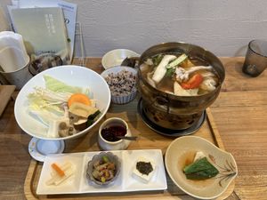 Hot pot  at Cafe Ren - Nakagyo in Kyoto