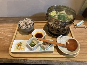 Taiwanese medicinal soup with dumplings   at Cafe Ren - Nakagyo in Kyoto