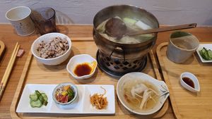 Chinese hot pot at Cafe Ren - Nakagyo in Kyoto