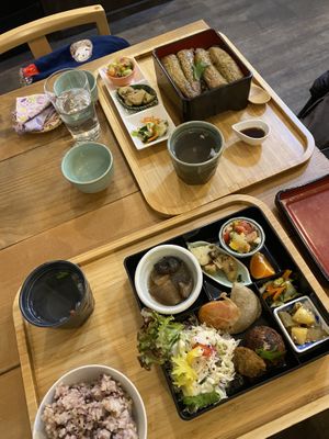 set + tofu eel  at Cafe Ren - Nakagyo in Kyoto