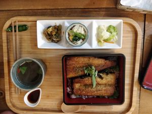 Plateau d'anguille "unagi" at Cafe Ren - Nakagyo in Kyoto