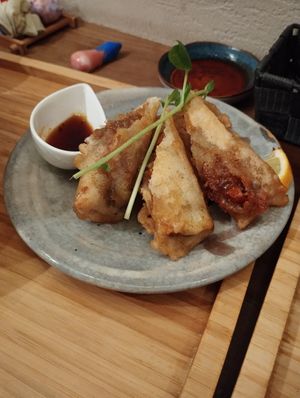 Spring rolls at Cafe Ren - Nakagyo in Kyoto