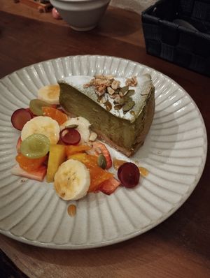 Sweet potato cheesecake at Cafe Ren - Nakagyo in Kyoto