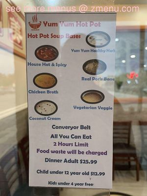 Soup Bases at Yum Yum Hot Pot in Port St Lucie