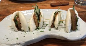 Nice buns at Franchia Vegan Cafe in New York City