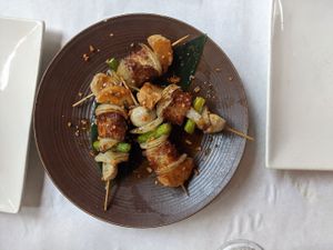 Vegan yakitori galore at Franchia Vegan Cafe in New York City